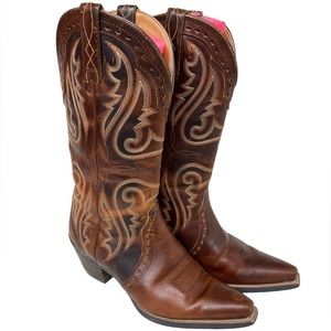 Ariat Western Brown Leather Cowboy Boots 10005908 Size 6B FLAW